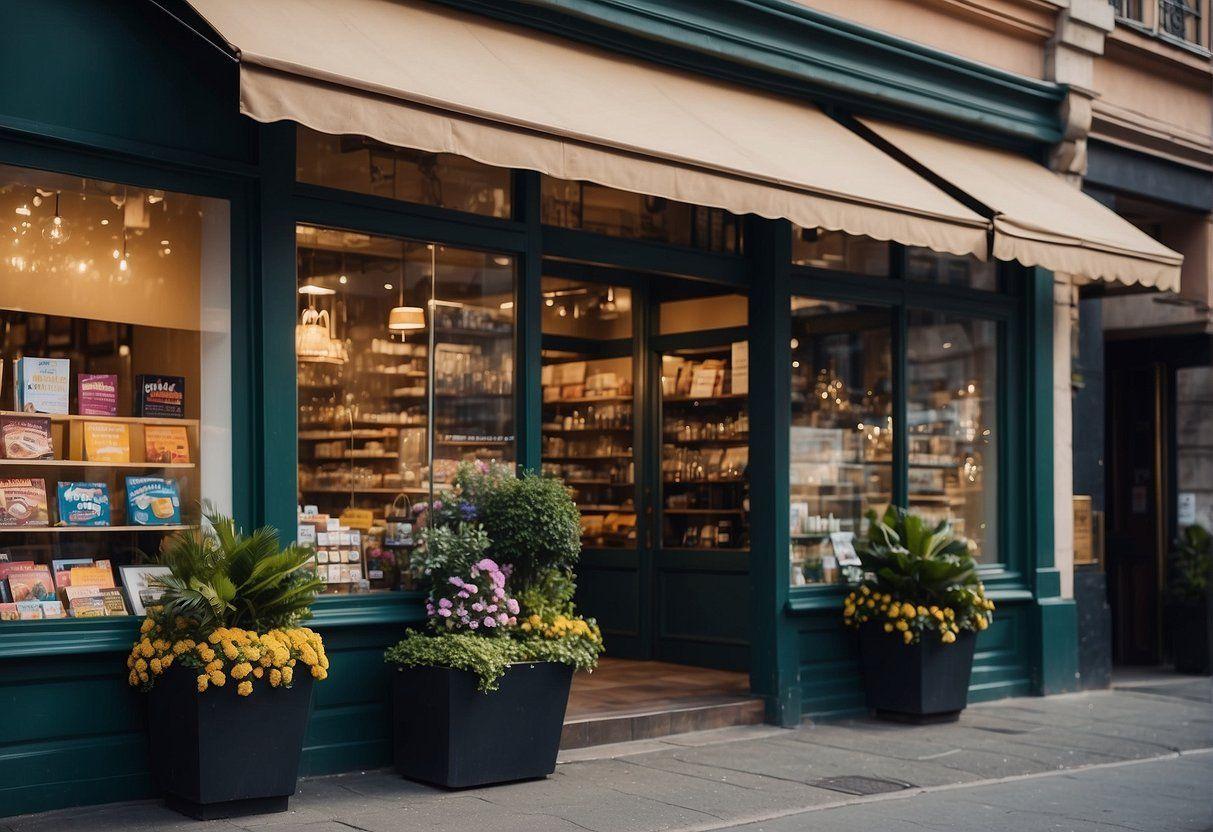 Small shop storefront on a downtown street